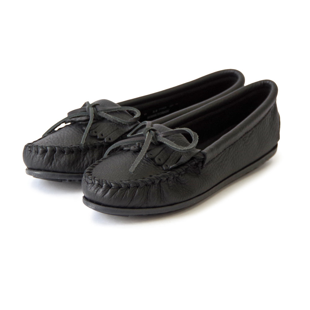 ディアスキン ソフト モック【DEERSKIN SOFT MOC】 BLACK – MINNETONKA
