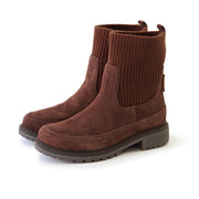リブニットブーツ【18M09】DARK BROWN