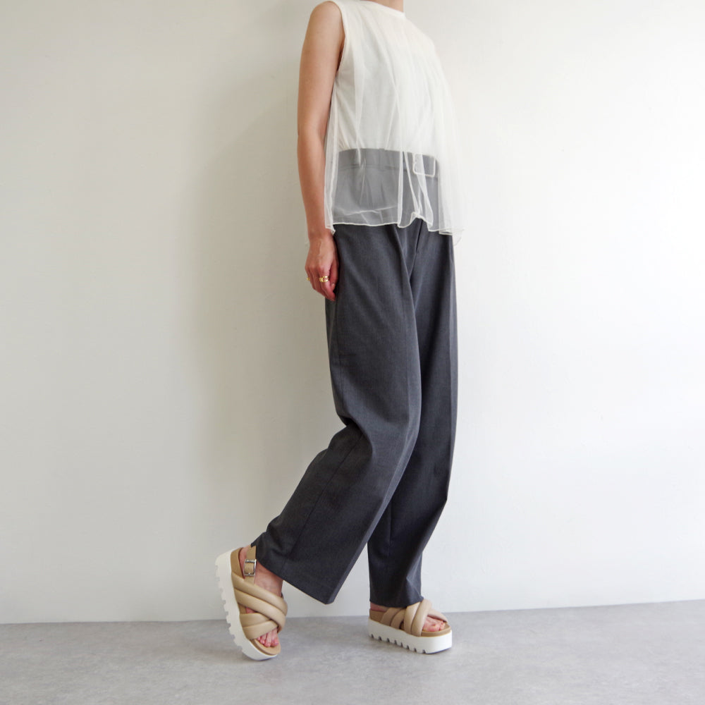 クロスベルトパデッドサンダル【23M03】BEIGE