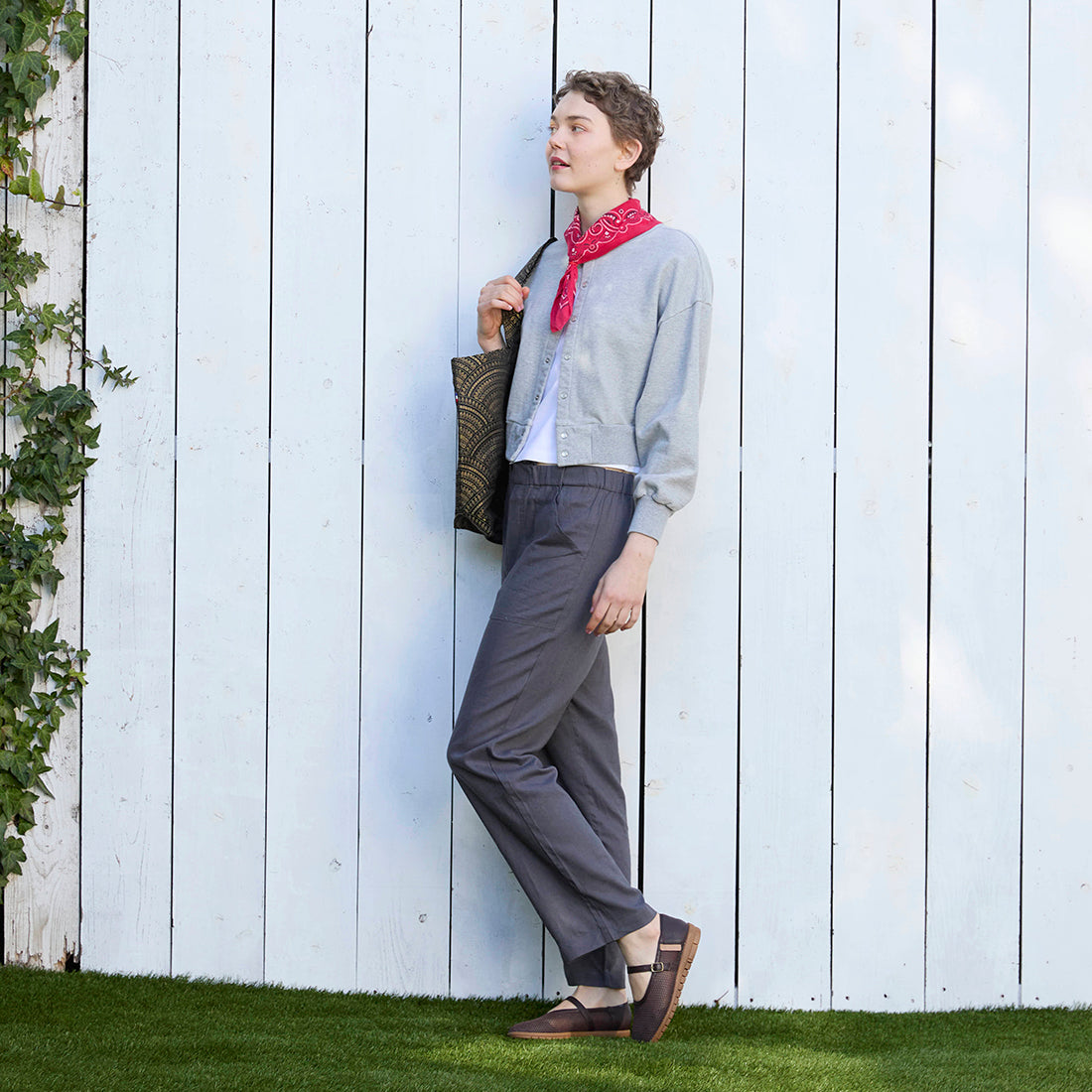 メッシュメリージェーンフラットシューズ【25M01】DARK BROWN