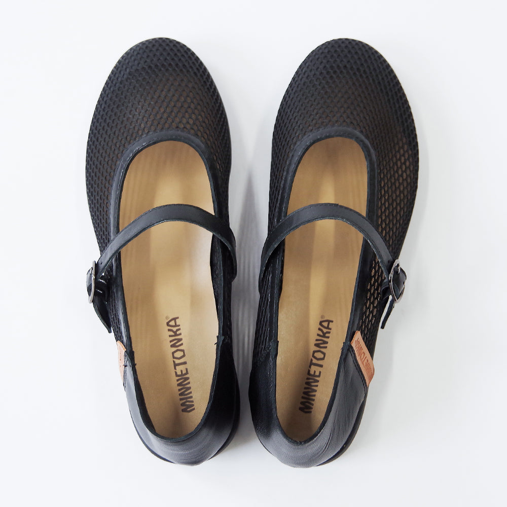 メッシュメリージェーンフラットシューズ【25M01】SILVER – MINNETONKA