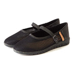 メッシュメリージェーンフラットシューズ【25M01】BLACK