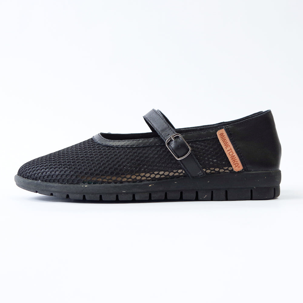メッシュメリージェーンフラットシューズ【25M01】SILVER – MINNETONKA
