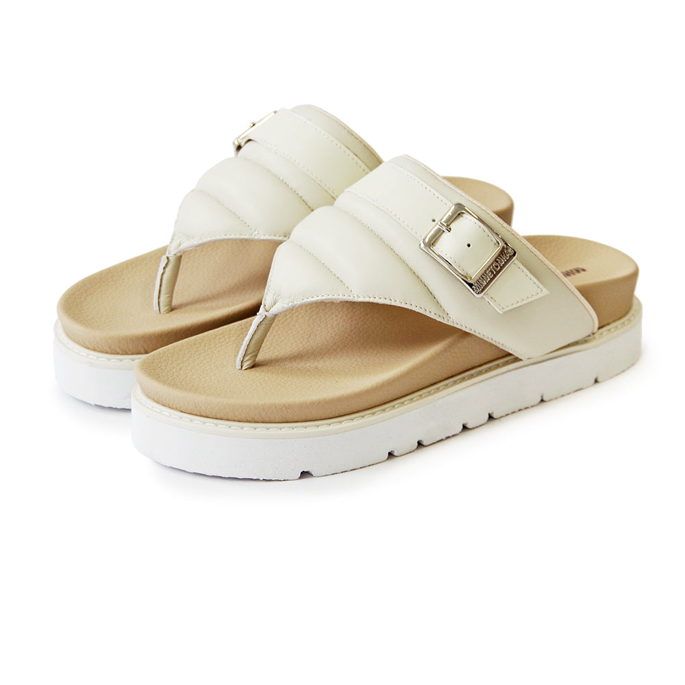 プラットフォームパフィトングサンダル【25M03】WHITE