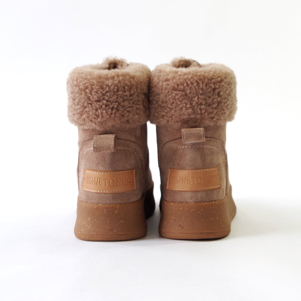 厚底フロントジップボアブーツ 【25M04】 BROWN