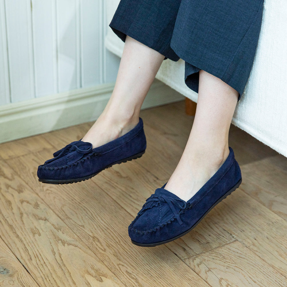 キルティ スエードモカシン【KILTY SUEDEMOC】STONE