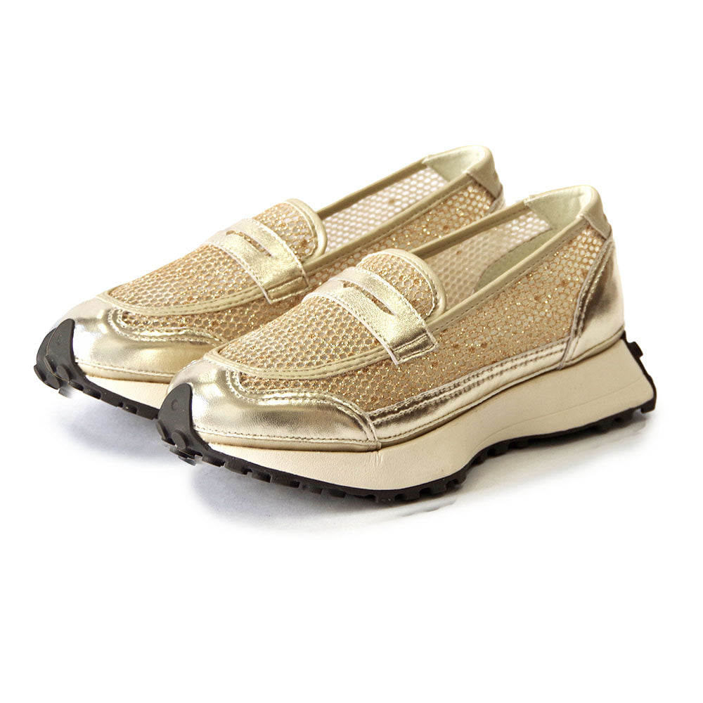 ローファースニーカー【26M02】GOLD