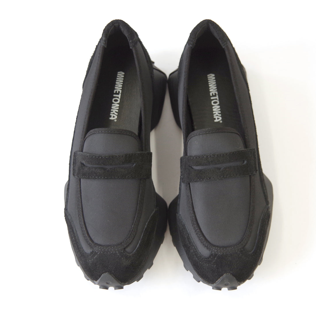 ナイロンローファースニーカー【26M02】BLACK BLACK