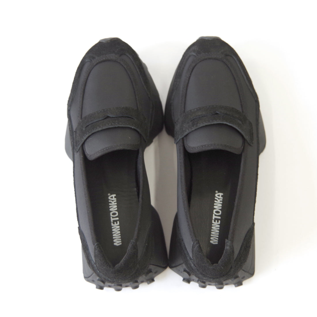 ナイロンローファースニーカー【26M02】BLACK BLACK