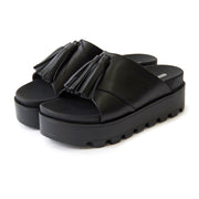 タッセルボリュームサンダル【23M06】BLACK