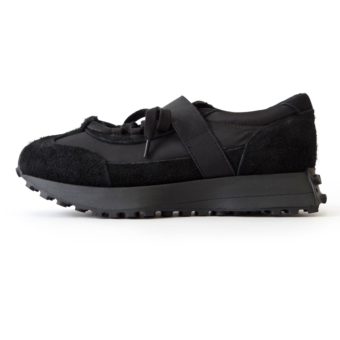 レースアップベルトスニーカー【26M06】BLACK