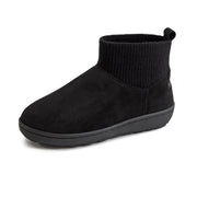 リブニットアンクルブーツ 【RIB KNIT ANKLE BOOTS】 BLACK