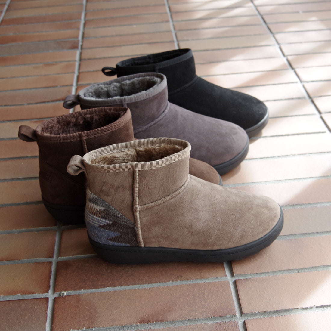 アンクルスリッパーブーツ 【ANKLE SLIPPER BOOTS】 GREGE×FABRIC