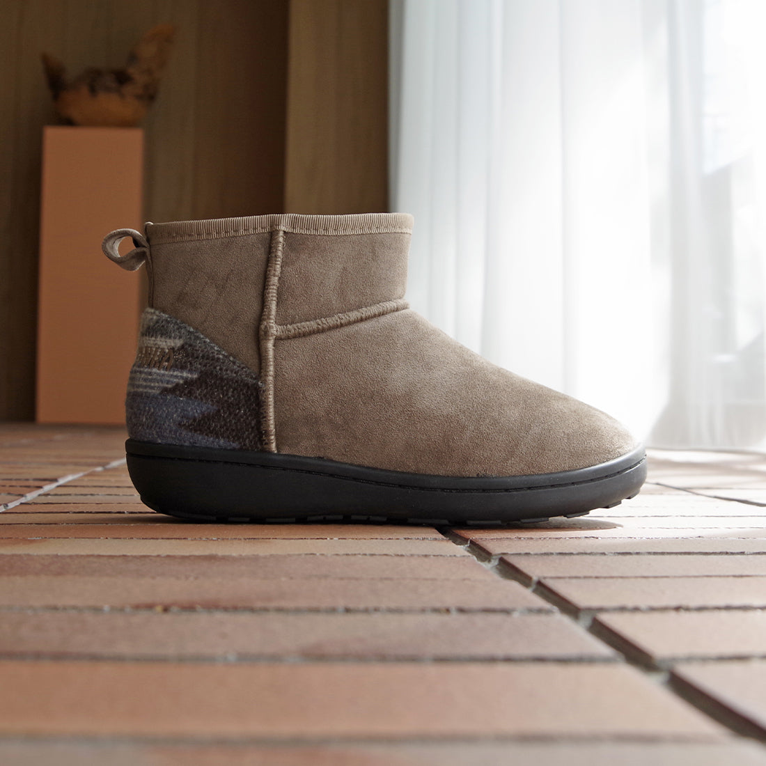 アンクルスリッパーブーツ 【ANKLE SLIPPER BOOTS】 GREGE×FABRIC