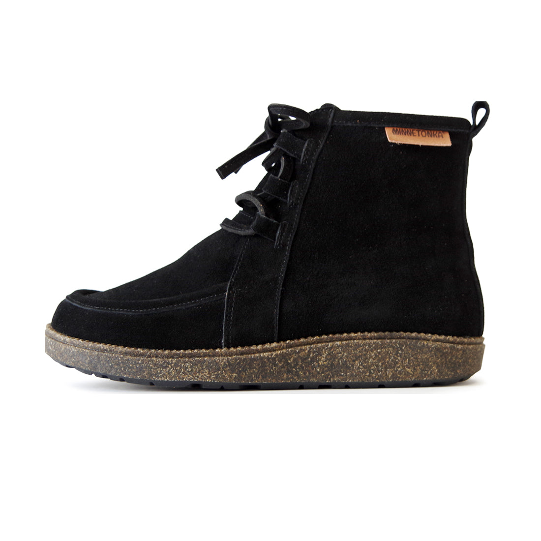 ボアつきレースアップブーツ【26M12】BLACK