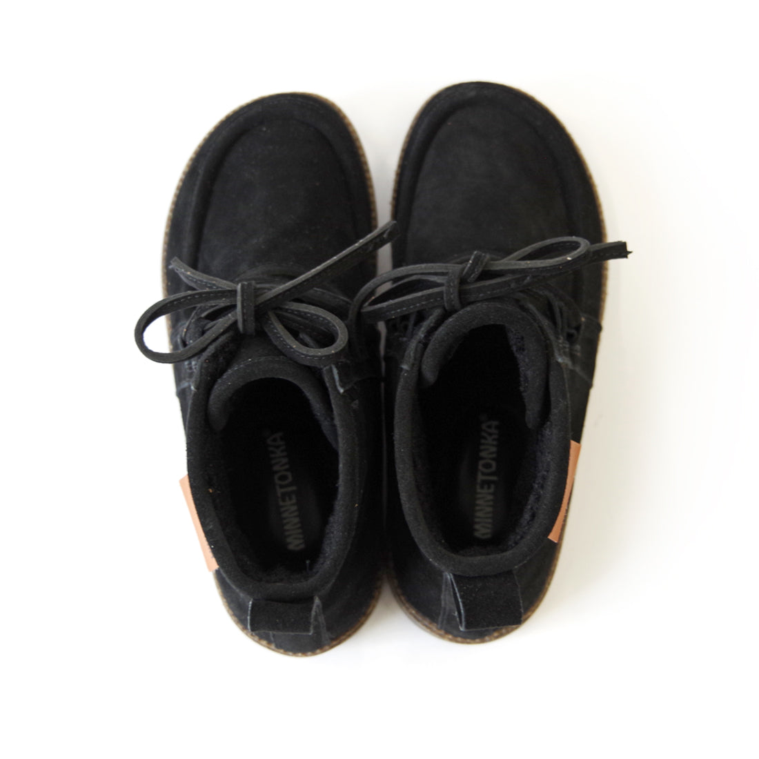 ボアつきレースアップブーツ【26M12】BLACK