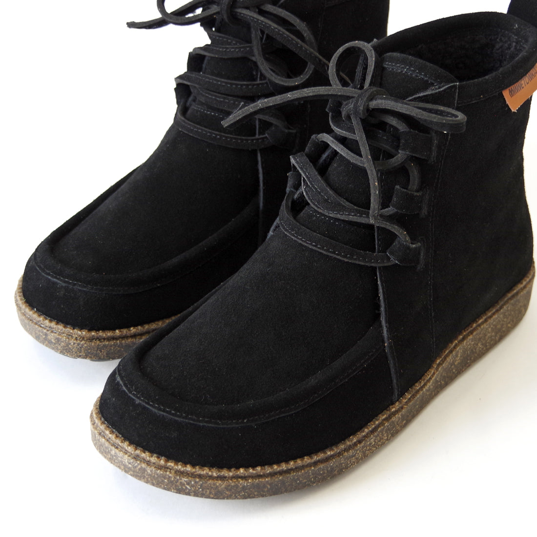 ボアつきレースアップブーツ【26M12】BLACK