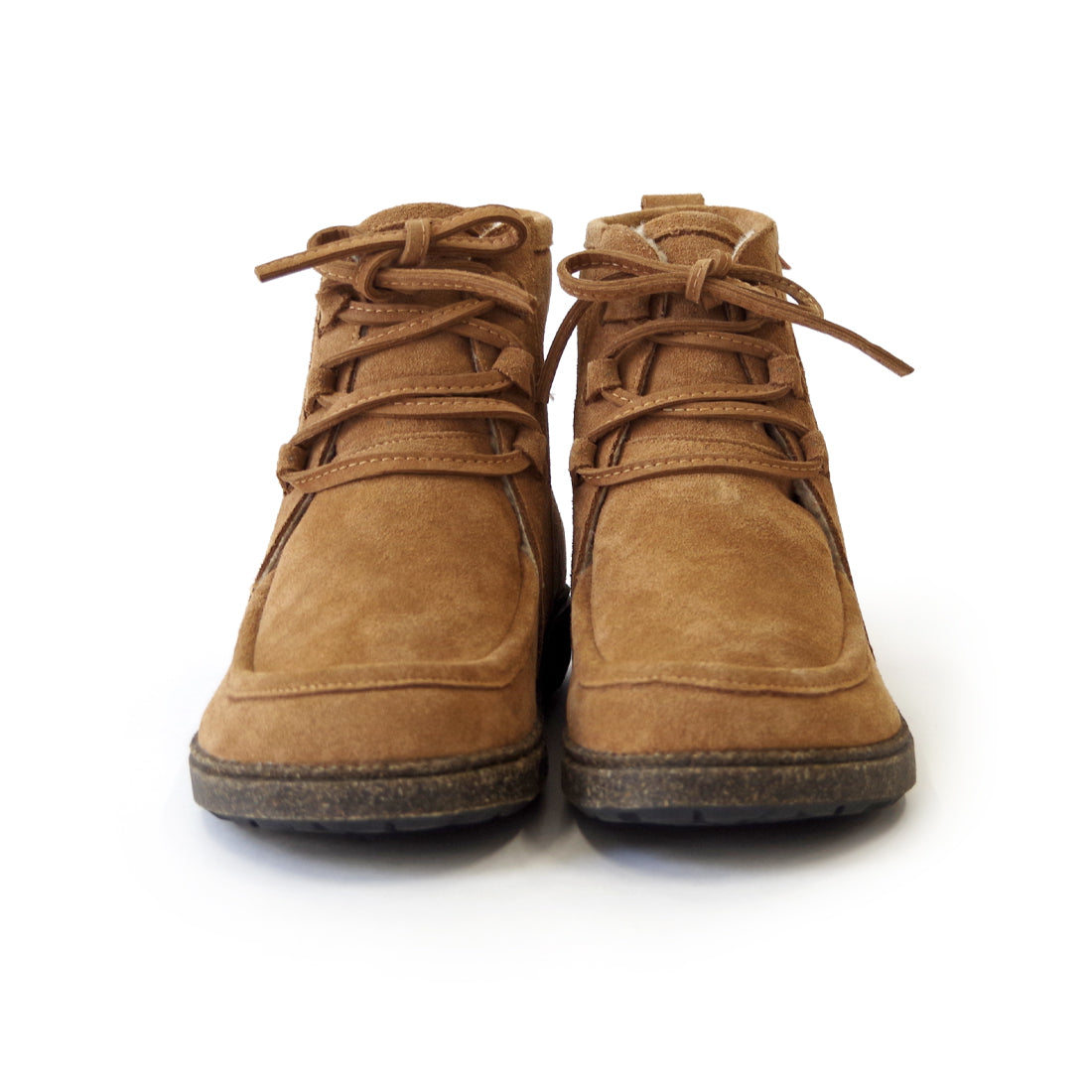 ボアつきレースアップブーツ【26M12】CAMEL