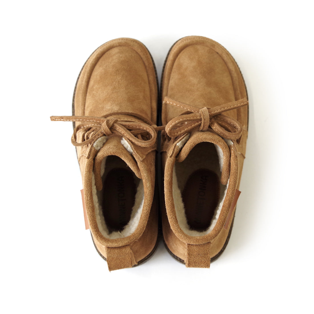 ボアつきレースアップブーツ【26M12】CAMEL