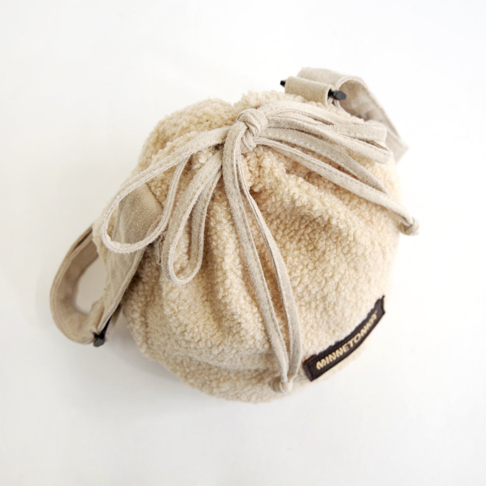 巾着バッグ【PURSE BOA BAG】 IVORY