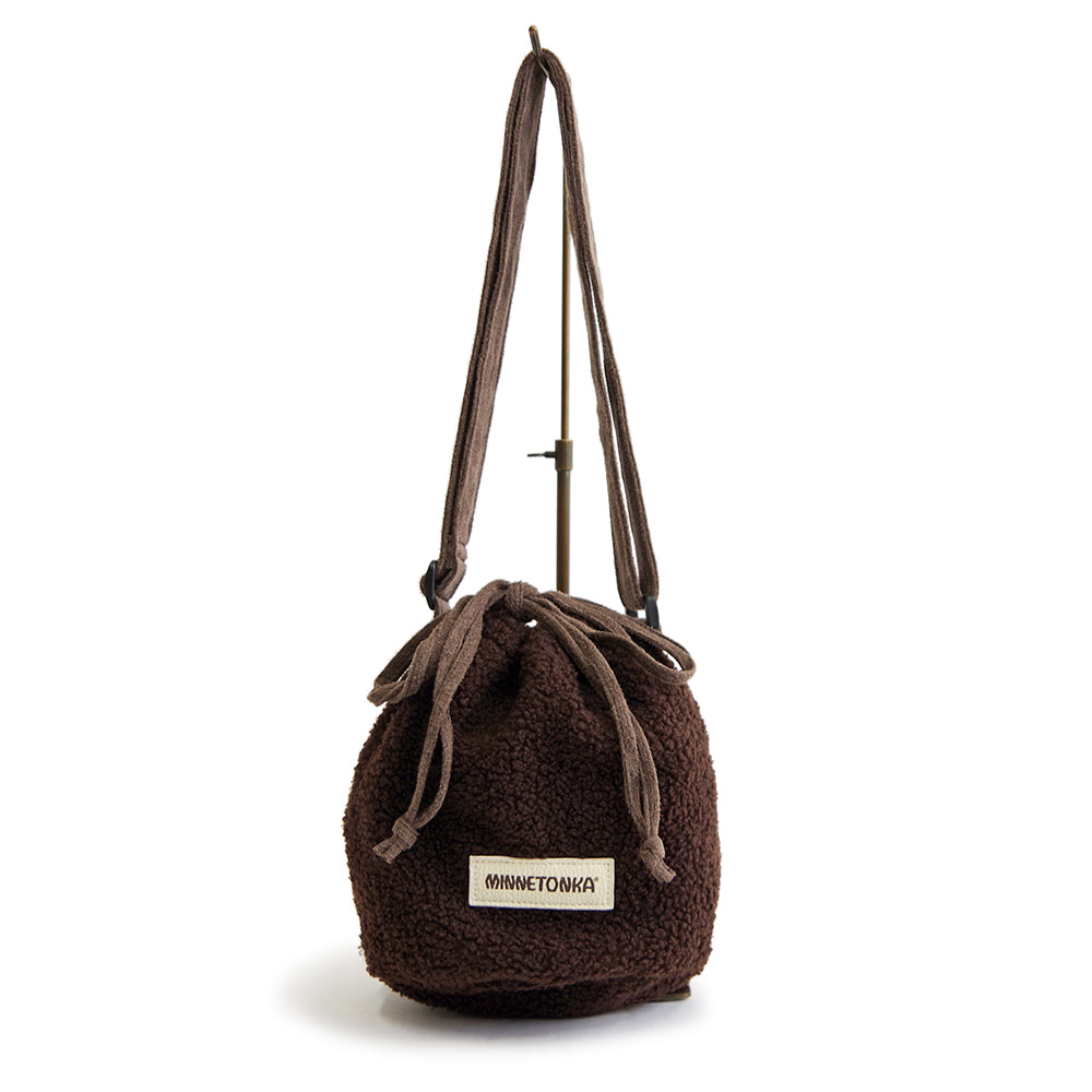 巾着バッグ【PURSE BOA BAG】 BROWN