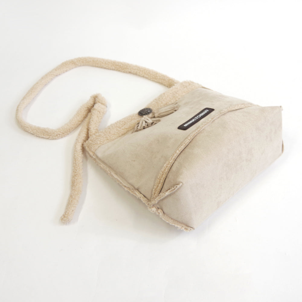 スエード× ボアトートショルダーバッグ 【SUEDE×BOA SHOULDER BAG】 BROWN