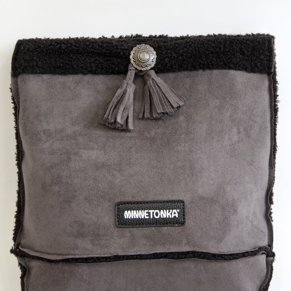 スエード× ボアトートショルダーバッグ 【SUEDE×BOA SHOULDER BAG】 BLACK