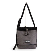 スエード× ボアトートショルダーバッグ 【SUEDE×BOA SHOULDER BAG】 BLACK