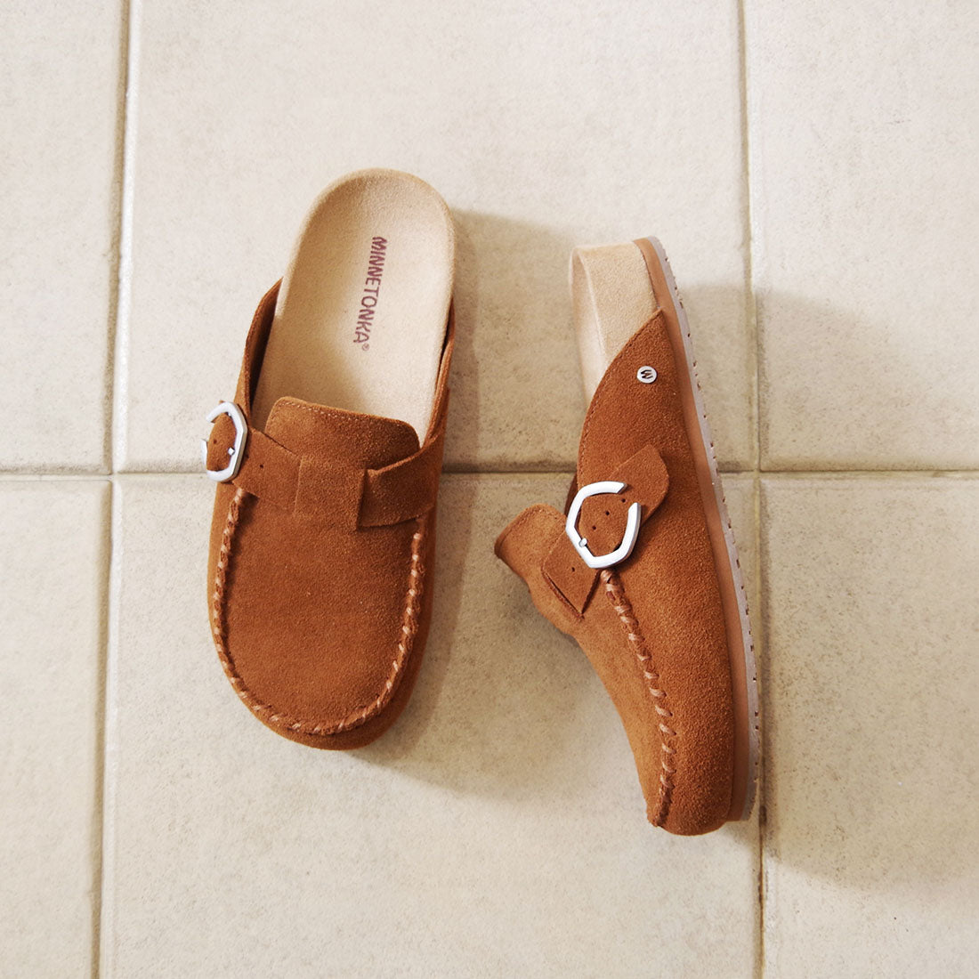 クロッグシューズ【BUCKLE CLOG】BROWN