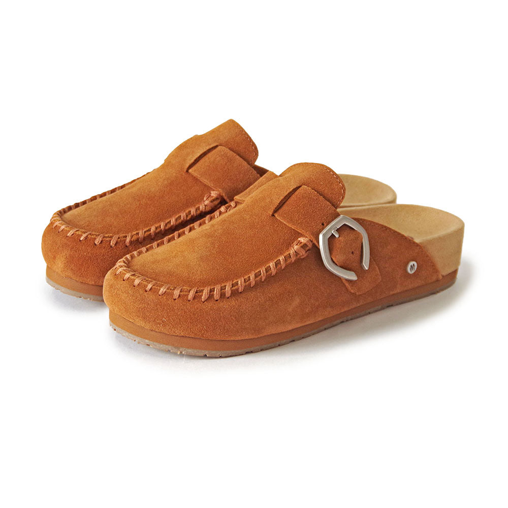 クロッグシューズ【BUCKLE CLOG】BROWN