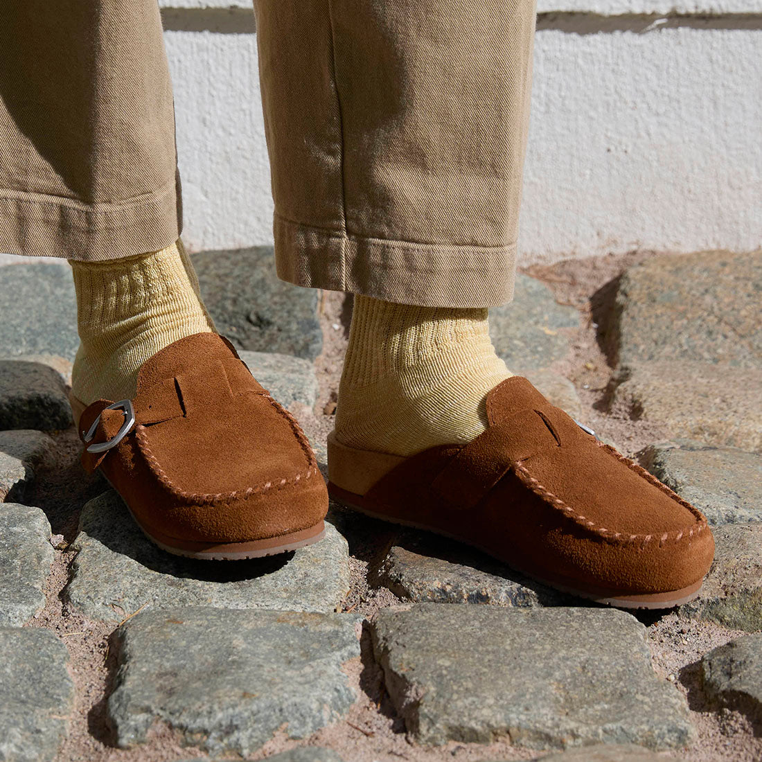 クロッグシューズ【BUCKLE CLOG】BROWN