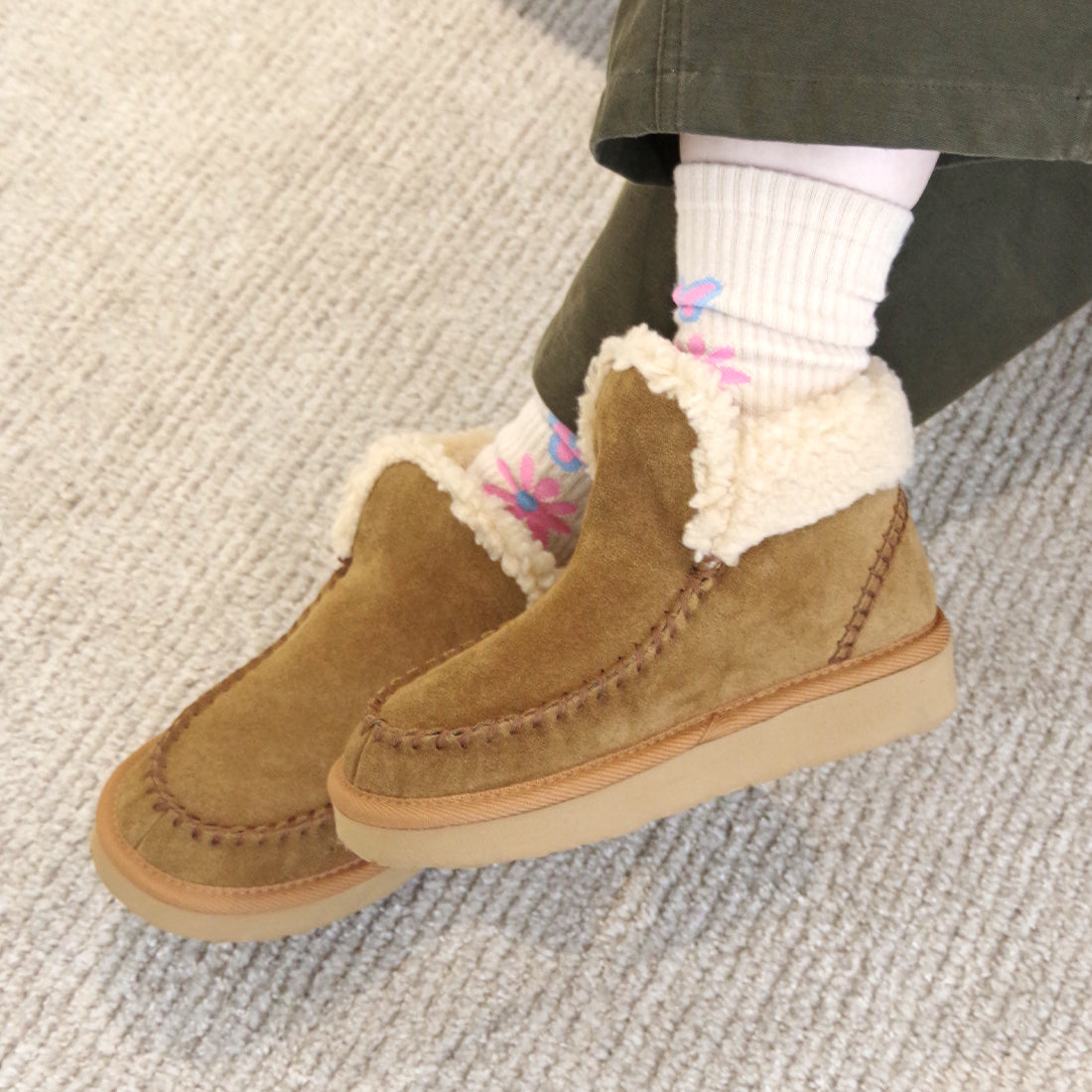 ボアショートブーツ【CHANDRA】BROWN