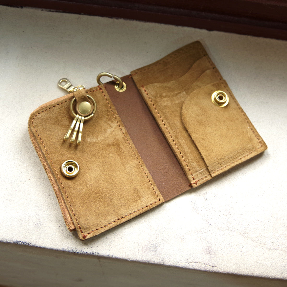 コイン＆カードケース【COIN CARD CASE】 BROWN