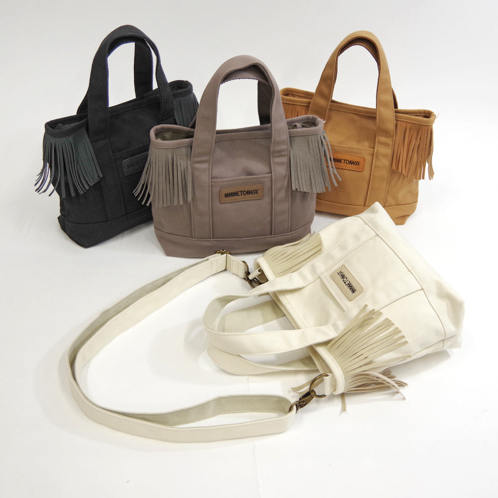 サイドフリンジトートバッグ【SIDE FRINGE 2WAY TOTE BAG】 BLACK