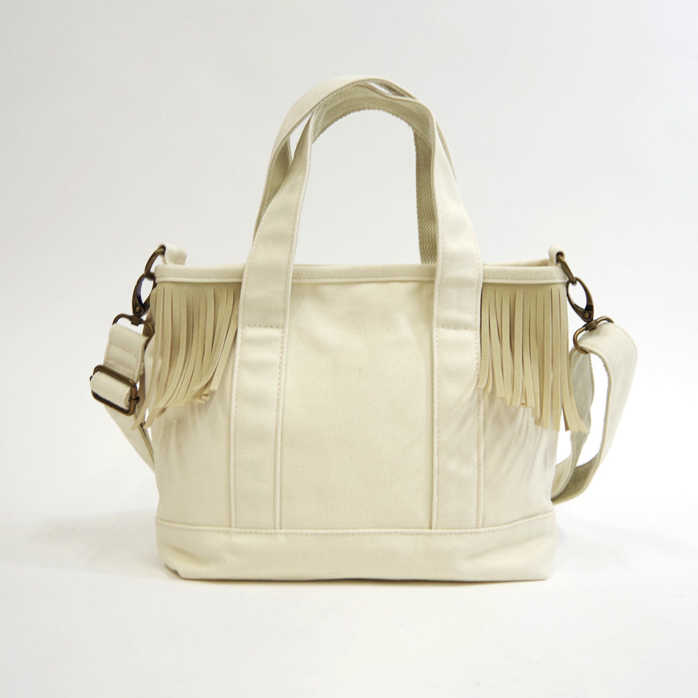 サイドフリンジトートバッグ【SIDE FRINGE 2WAY TOTE BAG】 BROWN