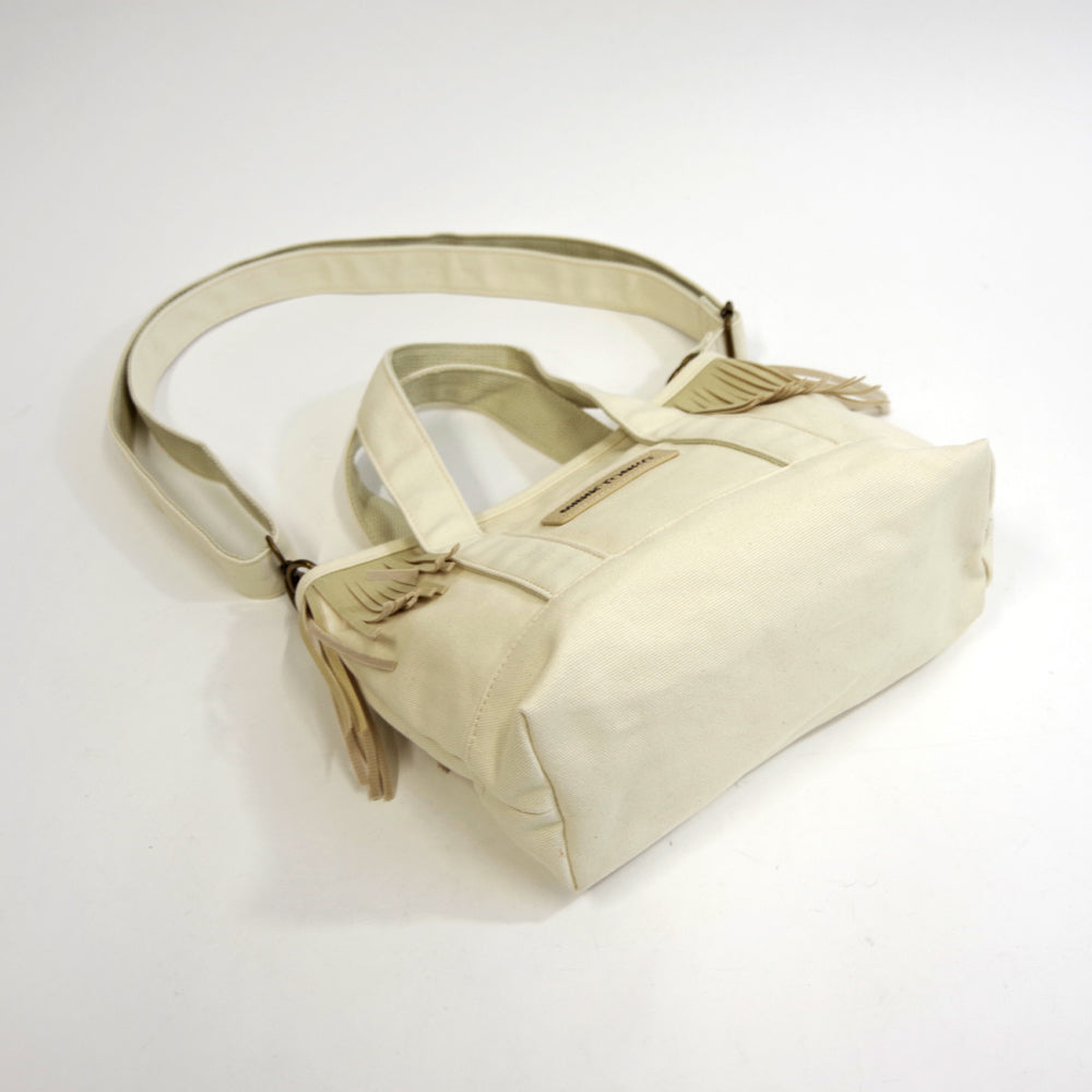 サイドフリンジトートバッグ【SIDE FRINGE 2WAY TOTE BAG】 IVORY