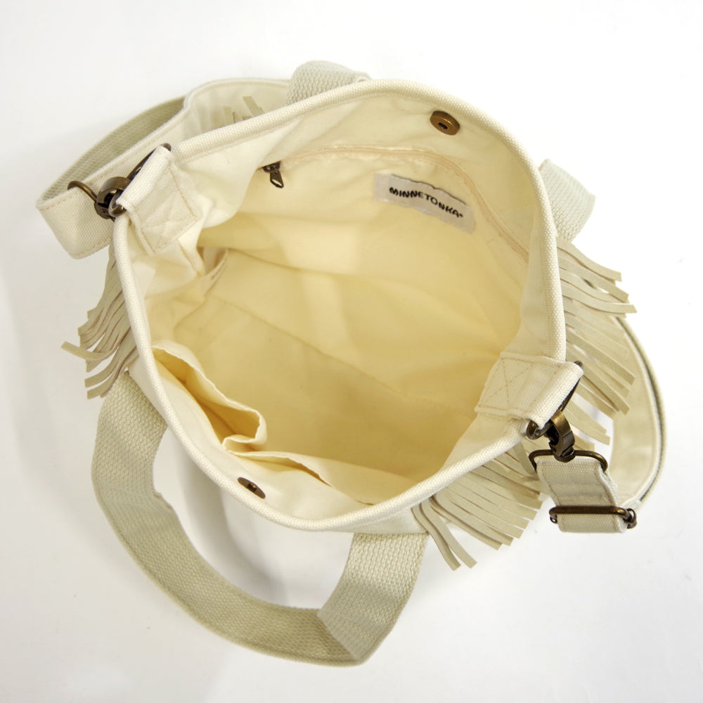 サイドフリンジトートバッグ【SIDE FRINGE 2WAY TOTE BAG】 IVORY