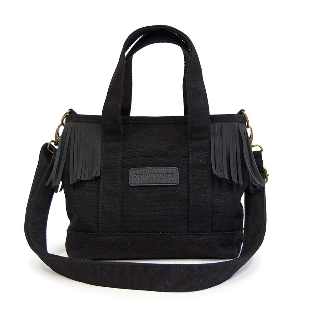サイドフリンジトートバッグ【SIDE FRINGE 2WAY TOTE BAG】 BLACK