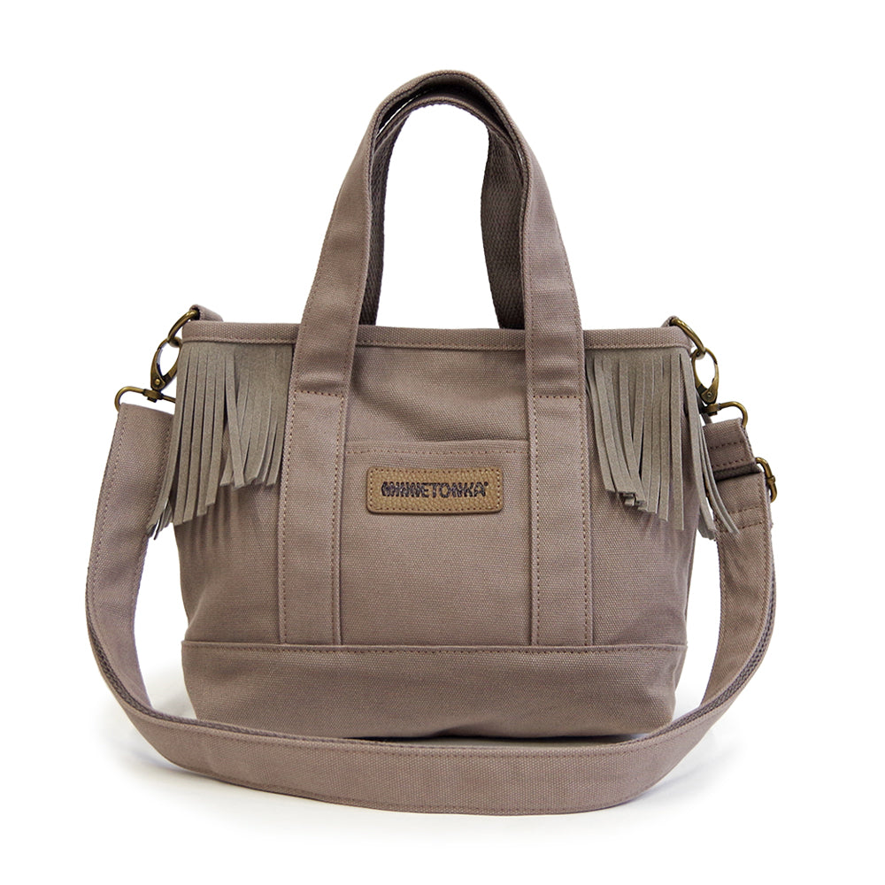 サイドフリンジトートバッグ【SIDE FRINGE 2WAY TOTE BAG】 GREY