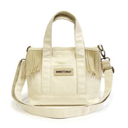 サイドフリンジトートバッグ【SIDE FRINGE 2WAY TOTE BAG】 IVORY
