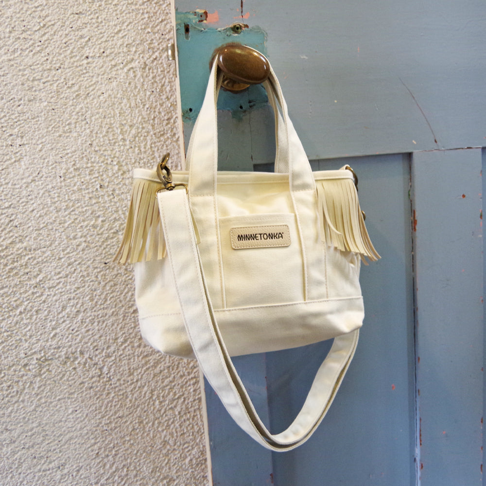 サイドフリンジトートバッグ【SIDE FRINGE 2WAY TOTE BAG】 IVORY