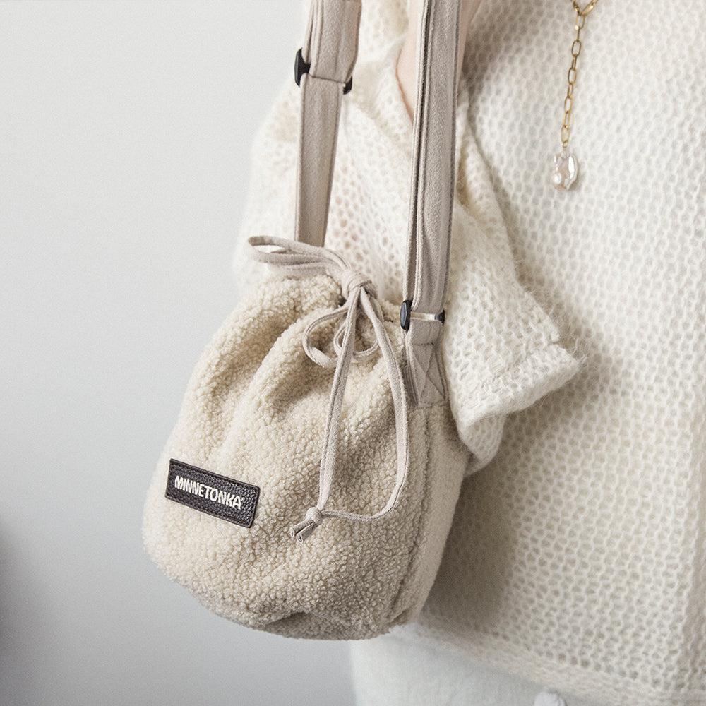 巾着バッグ【PURSE BOA BAG】 IVORY