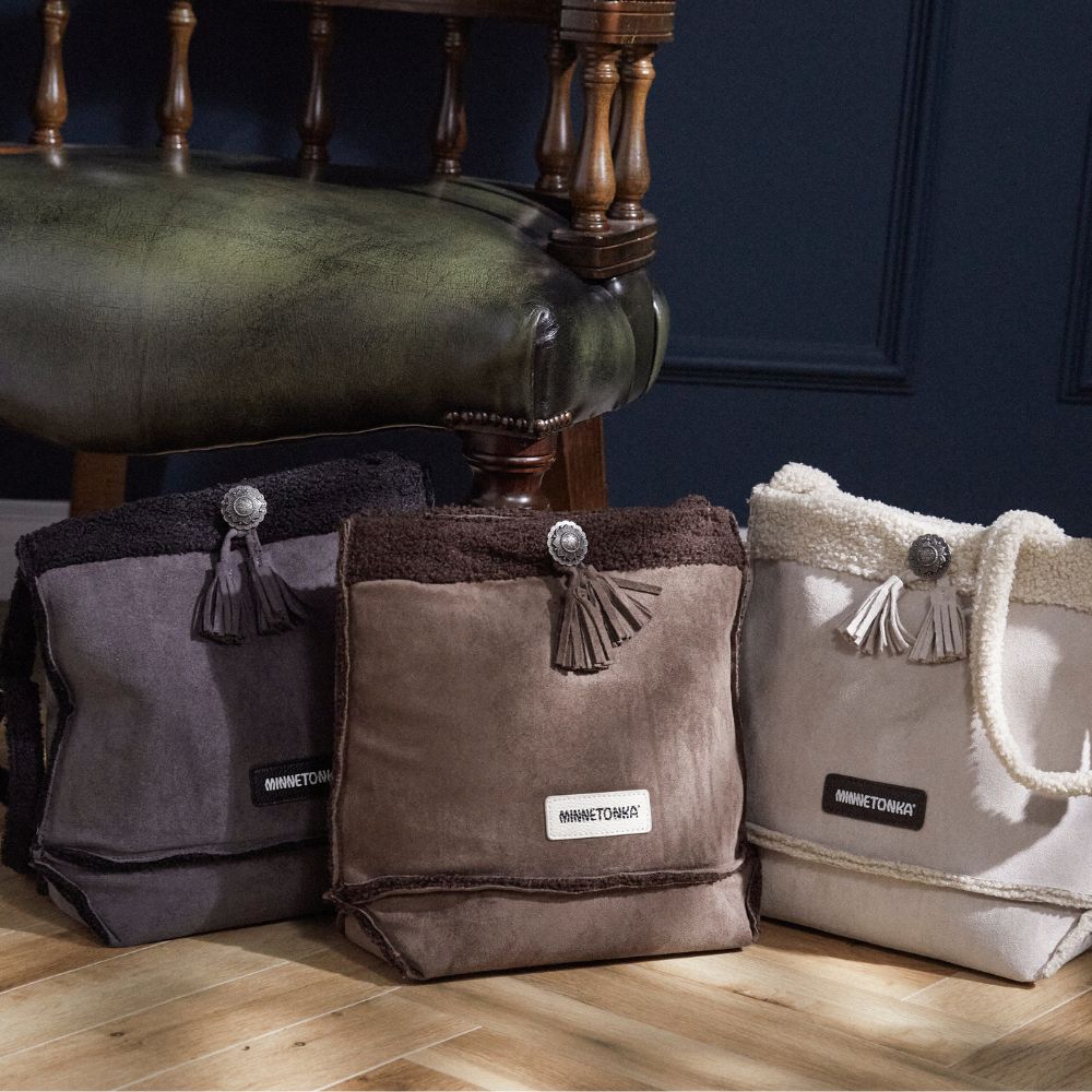 スエード× ボアトートショルダーバッグ 【SUEDE×BOA SHOULDER BAG】 BROWN