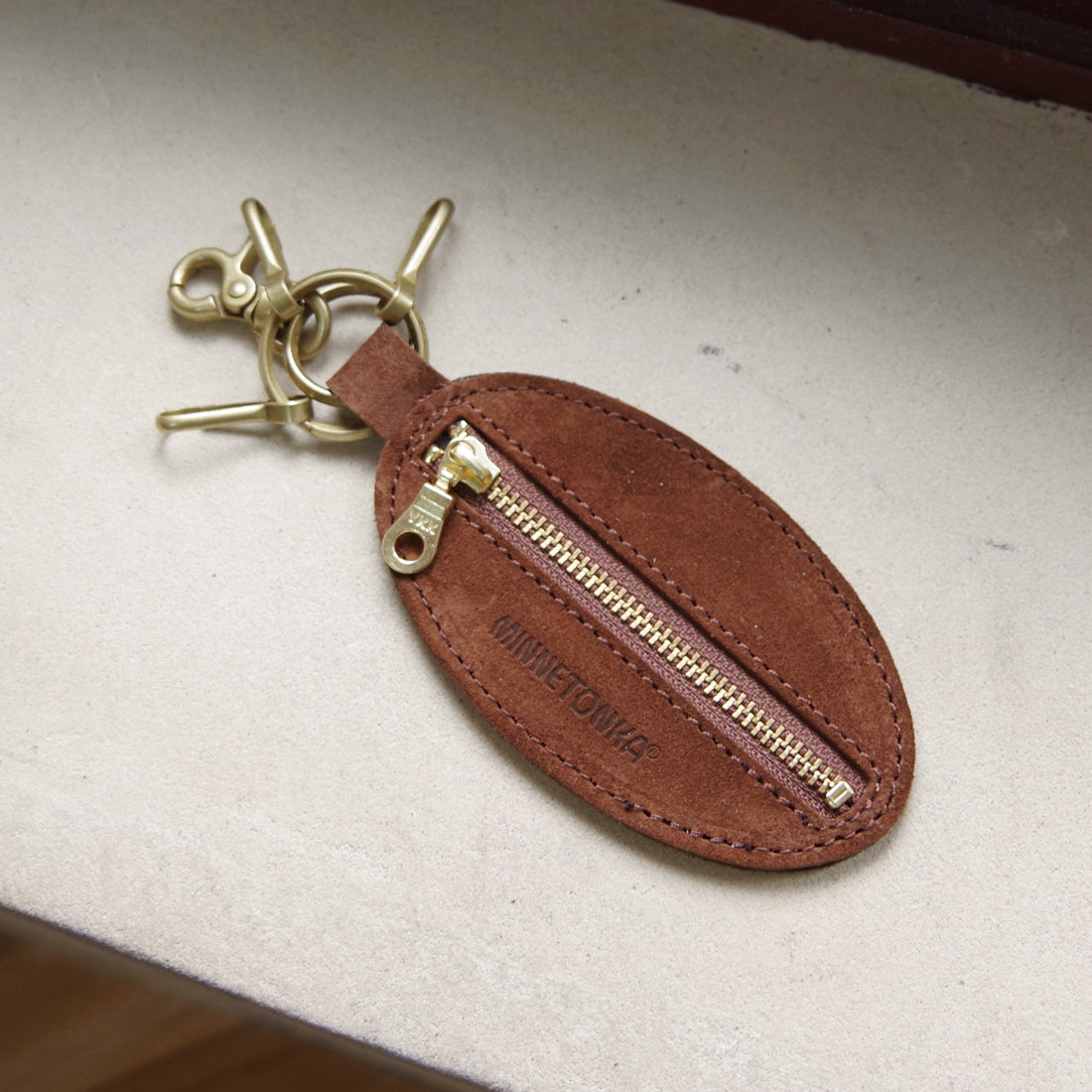 オーバルコイン＆キーホルダー【OVAL COIN CASE】 DARK BROWN