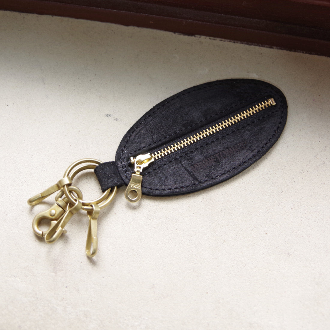 オーバルコイン＆キーホルダー【OVAL COIN CASE】 BLACK