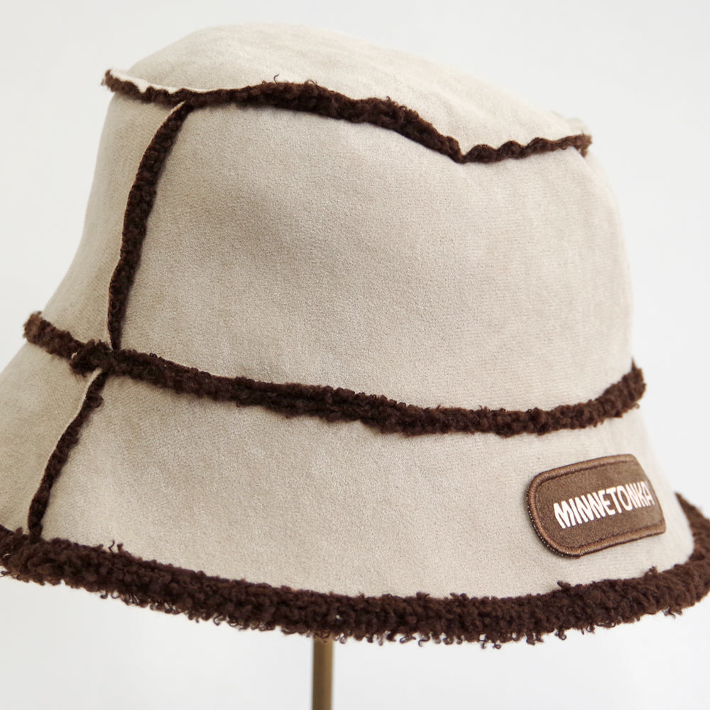 スエード× ボアリバーシブルバケットハット【SUEDE BOA REVERSIBLE BUCKET HAT】 BROWN