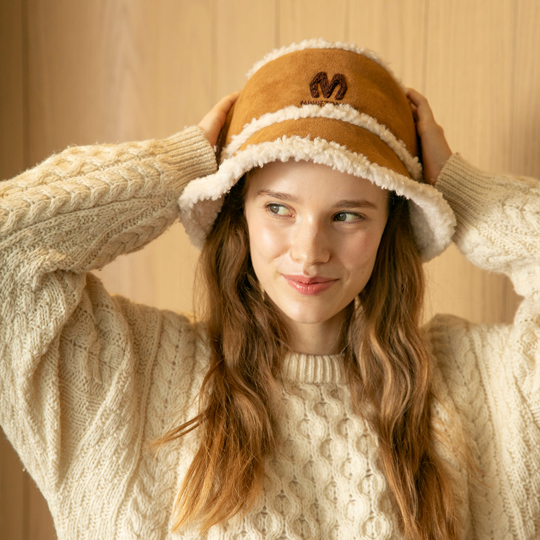 ボアバケットハット【STANDARD BUCKET HAT】 BEIGE