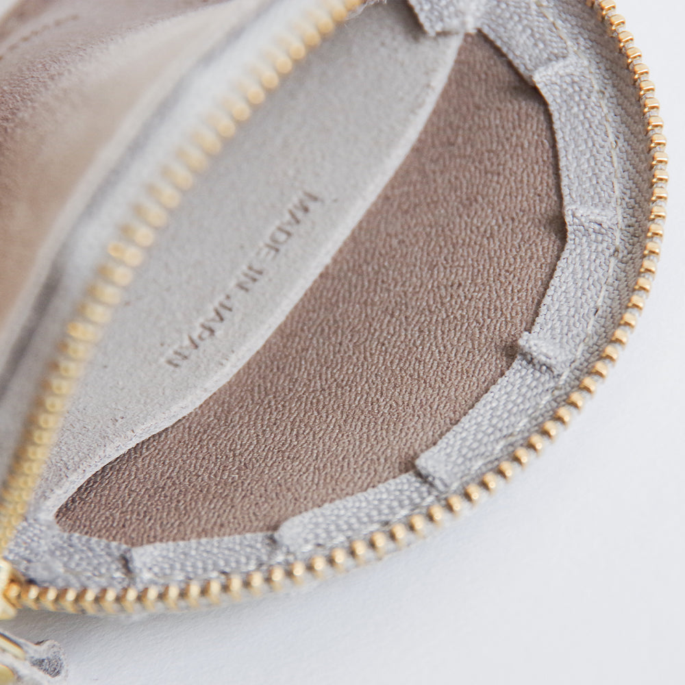 スエードサークルコインケース【SUEDE CIRCLE COIN CASE】 GREY