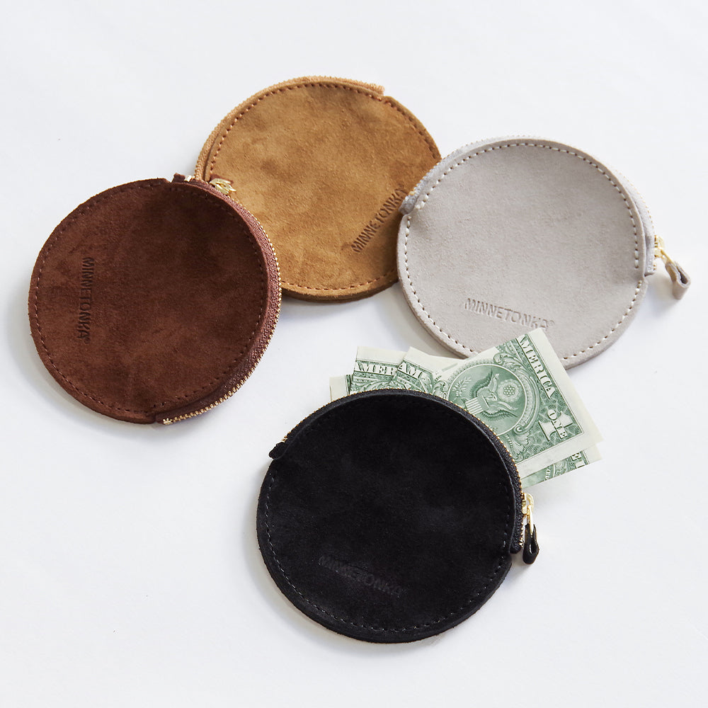 スエードサークルコインケース【SUEDE CIRCLE COIN CASE】 BLACK