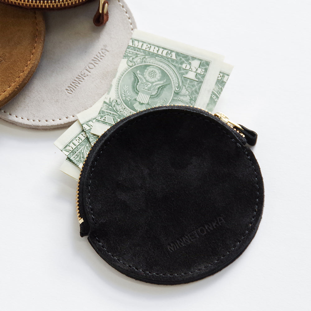 スエードサークルコインケース【SUEDE CIRCLE COIN CASE】 BLACK
